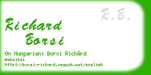 richard borsi business card